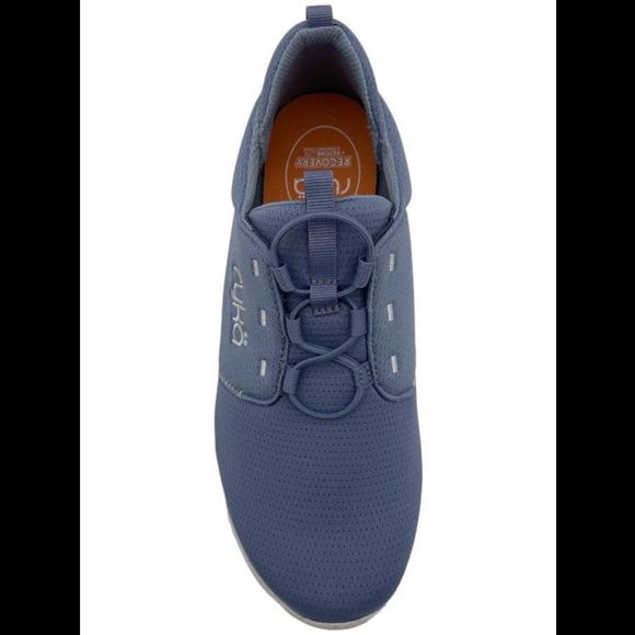 Ryka Womens Recovery Washable Bungee Sneakers Renew Blue - Medium - Picture 2 of 3